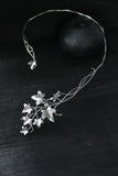 Ivy silver jewelry Open necklace Wedding botanical jewelry