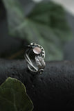 Leaf ring Silver botanical jewelry Plant ring