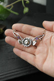 Sunflower necklace Plant jewelry Floral elven pendant