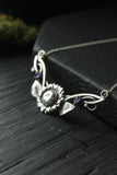 Sunflower necklace Plant jewelry Floral elven pendant
