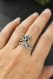 Hyacinth silver ring Adjustable floral ring Botanical jewelry