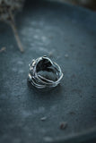 Ivy leaves ring, Sterling silver, Elven proposal ring