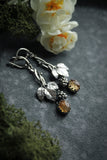Raspberry earrings Silver botanical jewelry Silversmithing wedding jewelry
