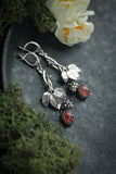 Raspberry earrings Silver botanical jewelry Silversmithing wedding jewelry