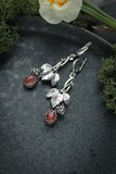 Raspberry earrings Silver botanical jewelry Silversmithing wedding jewelry