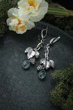Raspberry earrings Silver botanical jewelry Silversmithing wedding jewelry
