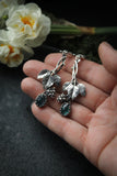 Raspberry earrings Silver botanical jewelry Silversmithing wedding jewelry