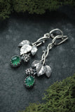 Raspberry earrings Silver botanical jewelry Silversmithing wedding jewelry