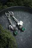 Raspberry earrings Silver botanical jewelry Silversmithing wedding jewelry