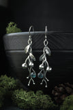 Blueberry earrings Sterling silver plant jewelry Elven wedding