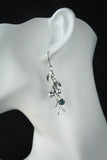 Blueberry earrings Sterling silver plant jewelry Elven wedding