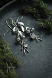 Blueberry earrings Sterling silver plant jewelry Elven wedding