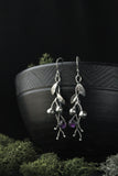 Blueberry earrings Sterling silver plant jewelry Elven wedding