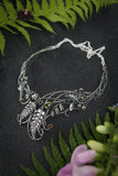 Enchanted Fern Necklace Sterling Silver Woodland Wedding Jewelry Elven cuff