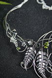 Enchanted Fern Necklace Sterling Silver Woodland Wedding Jewelry Elven cuff