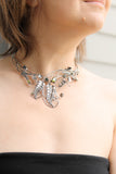 Enchanted Fern Necklace Sterling Silver Woodland Wedding Jewelry Elven cuff