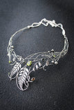 Enchanted Fern Necklace Sterling Silver Woodland Wedding Jewelry Elven cuff