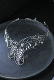 Enchanted Fern Necklace Sterling Silver Woodland Wedding Jewelry Elven cuff