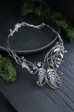 Enchanted Fern Necklace Sterling Silver Woodland Wedding Jewelry Elven cuff