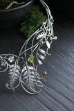 Enchanted Fern Necklace Sterling Silver Woodland Wedding Jewelry Elven cuff