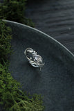 Elven Oak Ring, Sterling Silver Unisex Ring