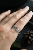 Elven Oak Ring, Sterling Silver Unisex Ring
