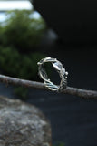 Elven Oak Ring, Sterling Silver Unisex Ring