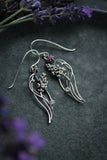 Lavender Flower Silver Earrings with Amethyst – Elven Botanical Jewelry
