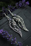 Lavender Flower Silver Earrings with Amethyst – Elven Botanical Jewelry