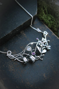 Forget-me-not and bluebells necklace