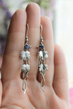 Maple leaf earrings Sterling silver