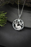 Ermine silver necklace Animal totem pendant Nature forest jewelry