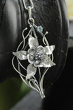 Columbina necklace Sterling silver botanical jewelry Floral pendant