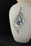 Columbina necklace Sterling silver botanical jewelry Floral pendant