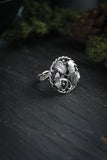 Oak and Ginkgo silver ring Plant jewelry Silversmithing