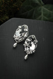 Cat and ivy earrings Botanical jewelry