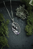 Bluebell flower pendant Silver necklace Floral jewelry Botanical necklace