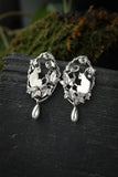 Cat and ivy earrings Botanical jewelry