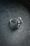 Oak and Ginkgo silver ring Plant jewelry Silversmithing