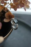 Fern ring Elven silver engagement ring Artisan jewelry