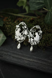 Cat and ivy earrings Botanical jewelry