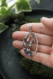Bluebell flower pendant Silver necklace Floral jewelry Botanical necklace