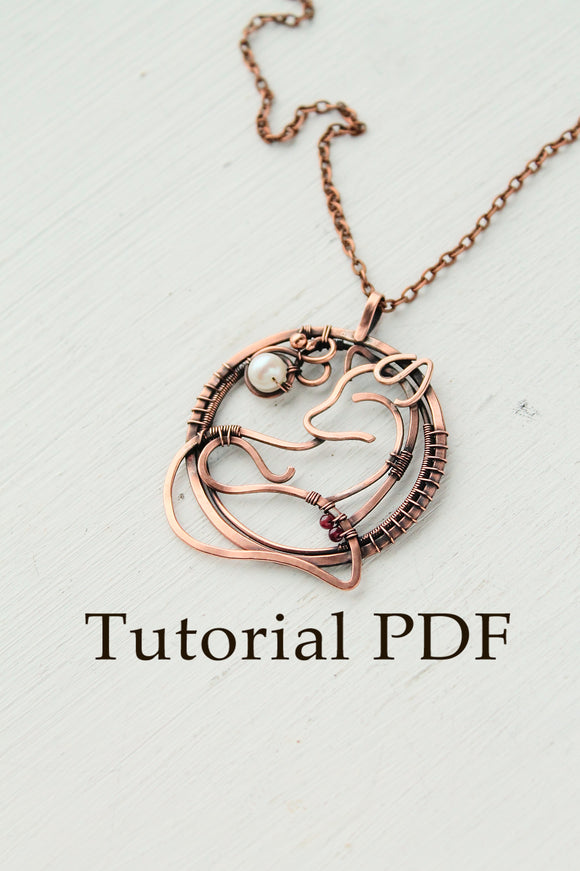 Wire wrapped jewelry tutorial Fox pendant copper wire tutorial Copper soldering Step by step guide Wire wrapping Wire weaving Handmade gift