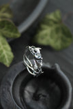 Ivy leaf ring Elven engagement ring Botanical jewelry