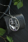 Foxglove pendant Botanical jewelry Handcrafted