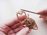 Tutorial jewelry DIY project - Owl pendant - Copper soldering - Wire wrapped necklace tutorial - PDF file