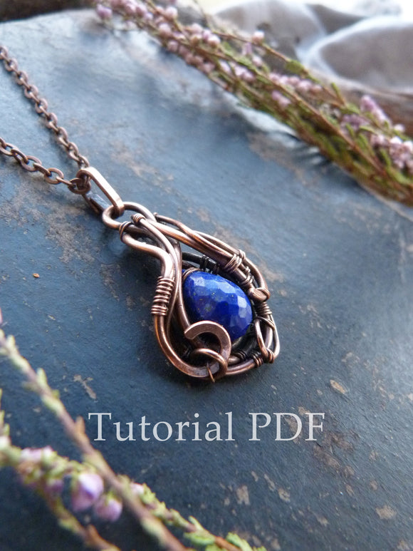 Tutorial jewelry DIY project - Briolette pendant without soldering - Wire wrapped necklace tutorial