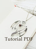 Wire tutorial pendant Dragon Silversmithing tutorial silver soldering Wire weaving Jewelry tutorial PDF wire wrapping cabochon setting