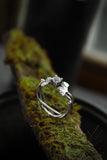 Ginkgo leaf ring Botanical jewelry Plant ring proposal idea