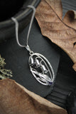 Bluebell flower pendant Silver necklace Floral jewelry Botanical necklace